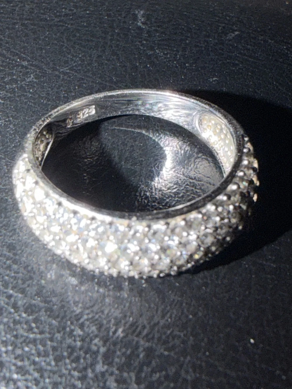 Sterling Silver Moissante Dome Ring - Size 8